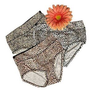 Leopard Print Panty Set of 3  Size XX LARGE